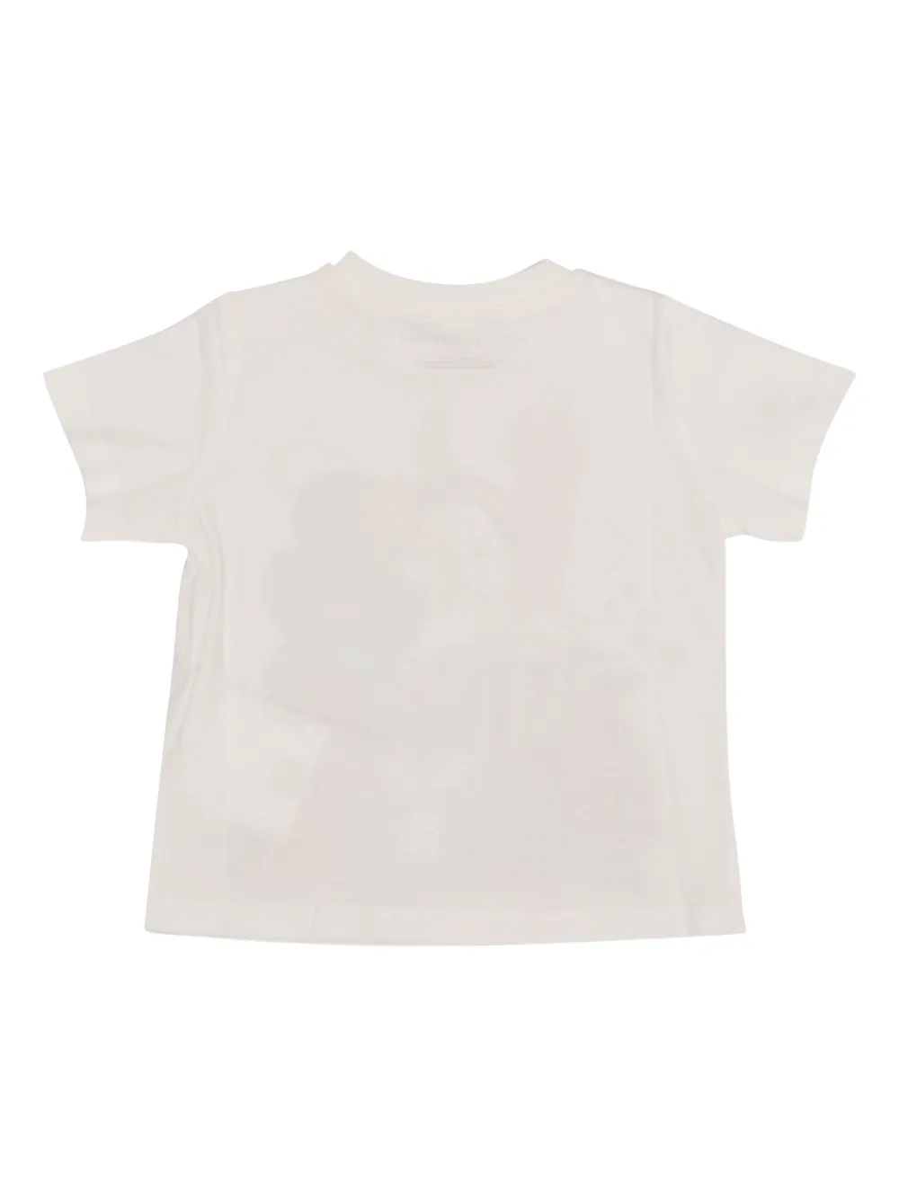 Stella McCartney Kids T-shirt met konijnen- en paddestoelprint Beige