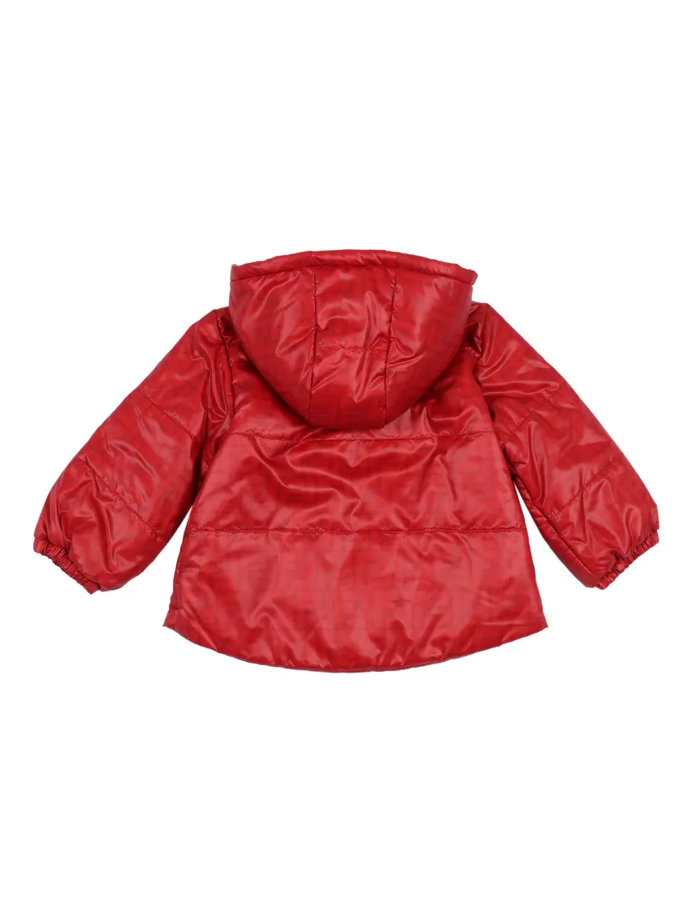 Fendi Kids Gewatteerd jack met FF-logo Rood
