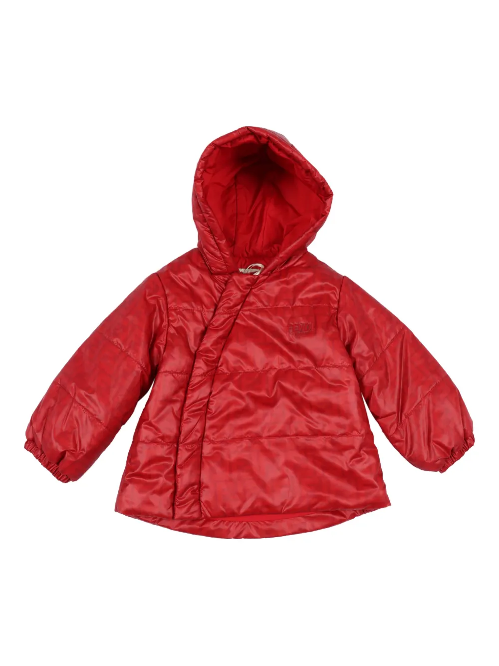 Fendi Kids Piumino con logo FF - Rosso