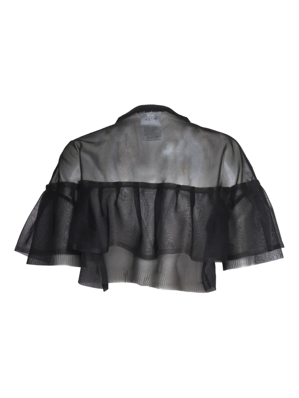 Philosophy Di Lorenzo Serafini Kids ruffled sheer top - Zwart