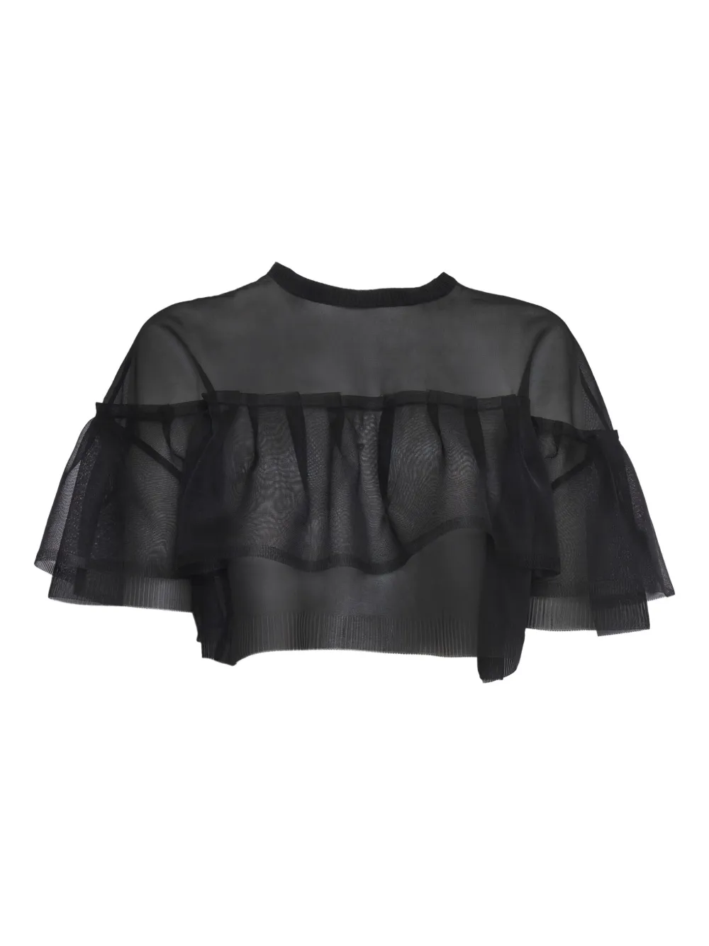Philosophy Di Lorenzo Serafini Kids ruffled sheer top | Black | Image 1