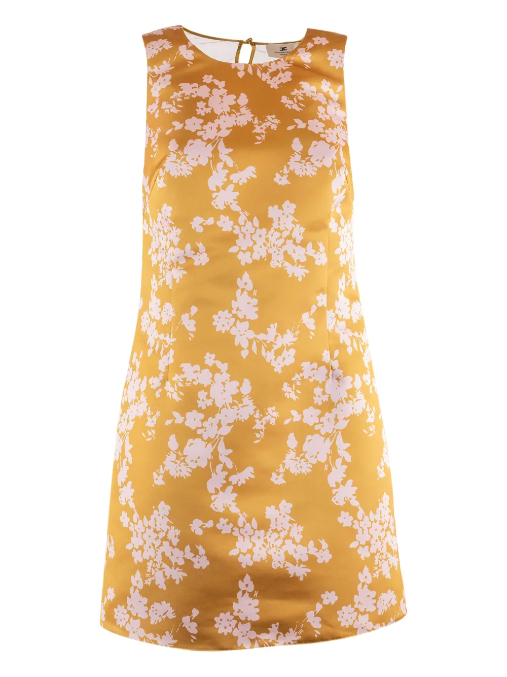Elisabetta Franchi Mini-jurk met geborduurde bloemen Geel