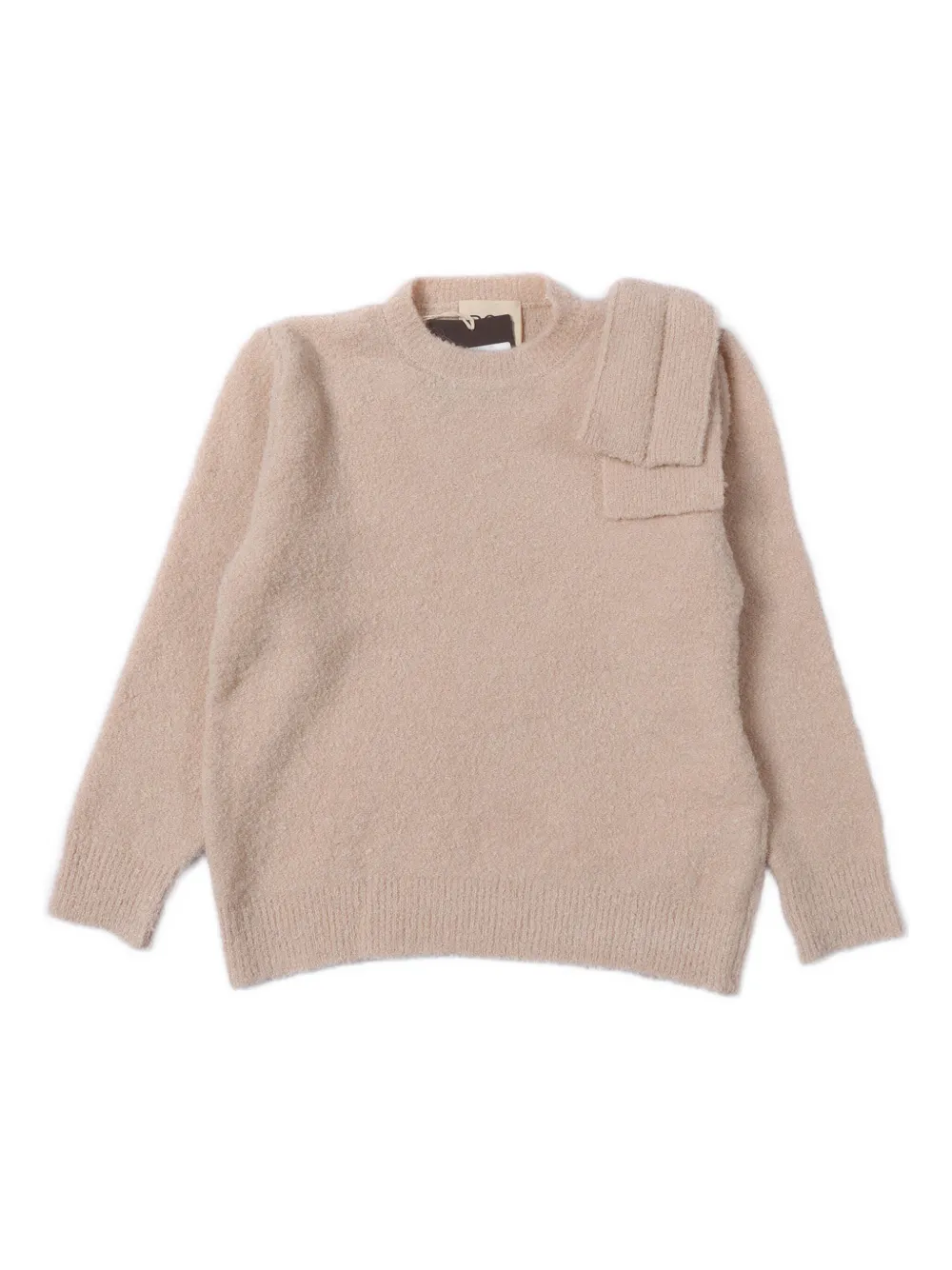 Douuod Kids bow-detail sweater - Nude