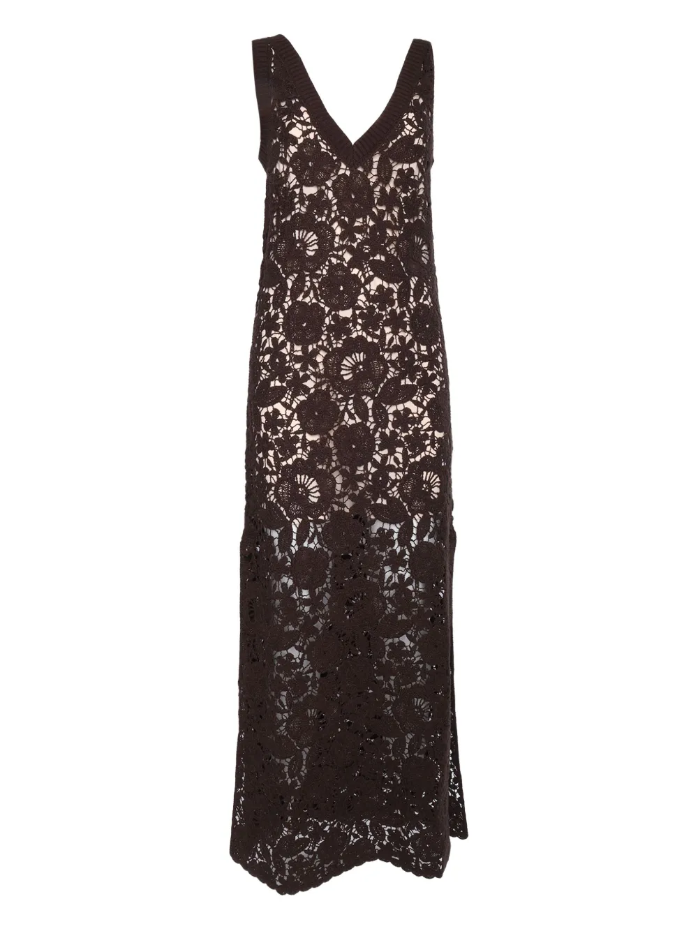 P.A.R.O.S.H. floral lace day dress - ブラック P.A.R.O.S.H. floral lace day dress - ブラック