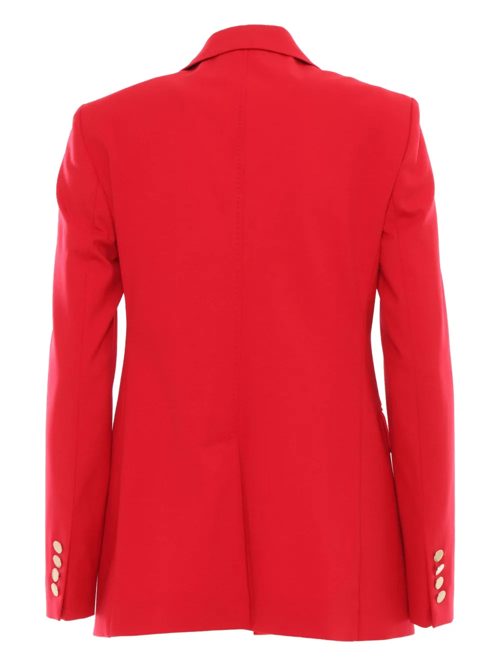 Max Mara Tailored Double-breasted Jersey Jacket With Gold-tone Buttons In Red