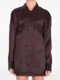KHAITE Matteo flap-pocket button-front shirt - Brown