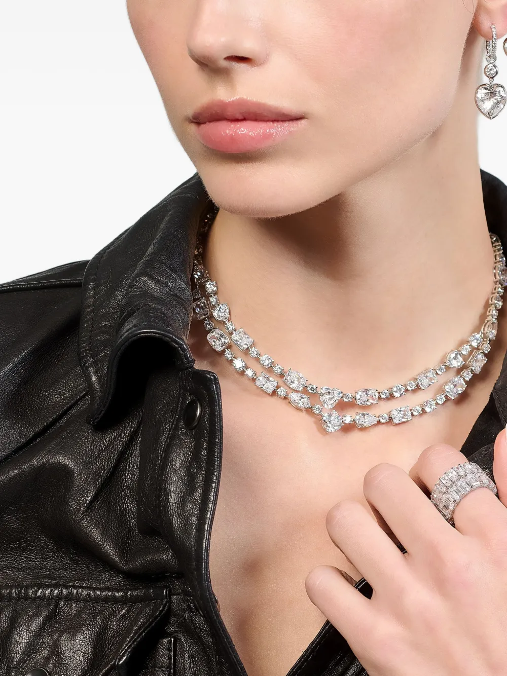 Anabela Chan Baguette Eternity Diamond Ring In Metallic