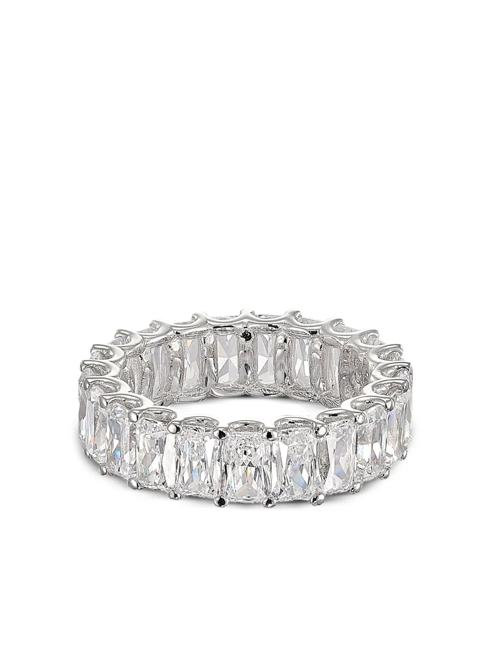 Anabela Chan Anello Baguette Eternity con diamanti | argento | Image 1