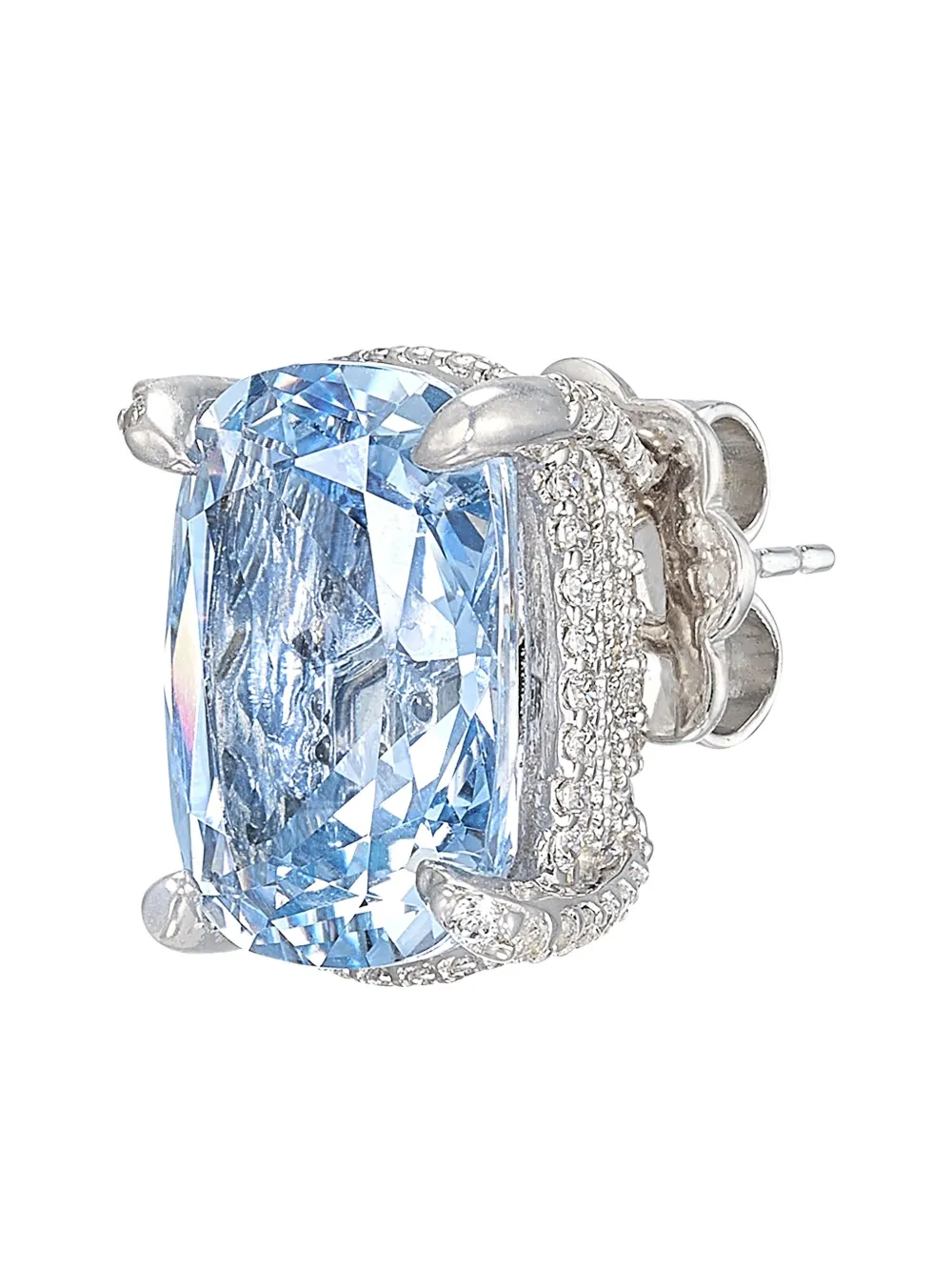 Anabela Chan Aqua Cushion Wing Stud Earrings In Blue