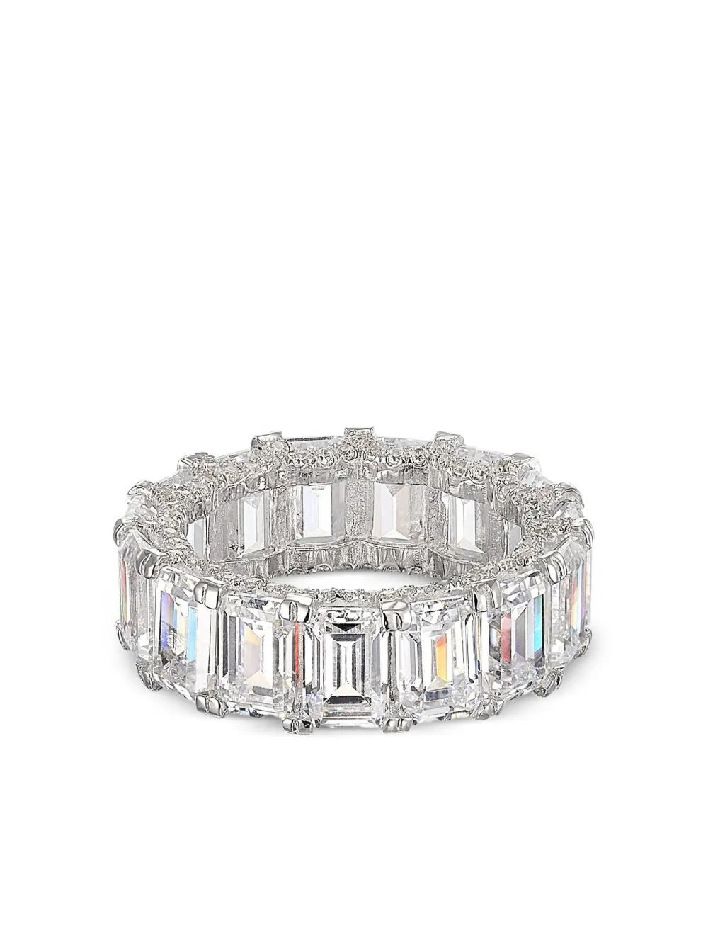 Anabela Chan anillo Dust Baguette Eternity con diamantes | plateado | Image 1