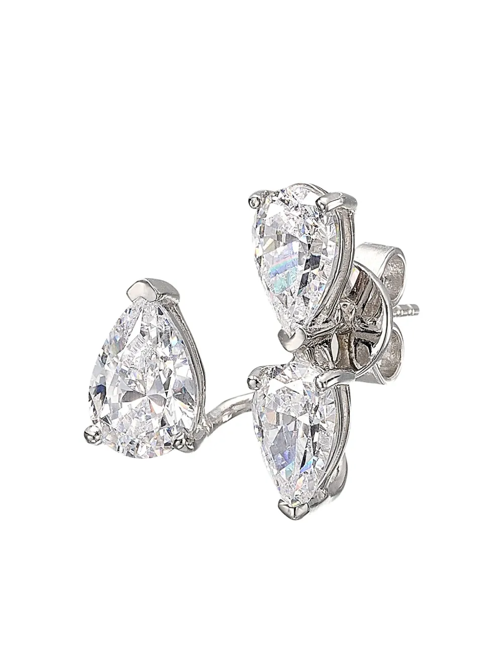 Anabela Chan Floating Nova Diamond Huggie Earrings In White
