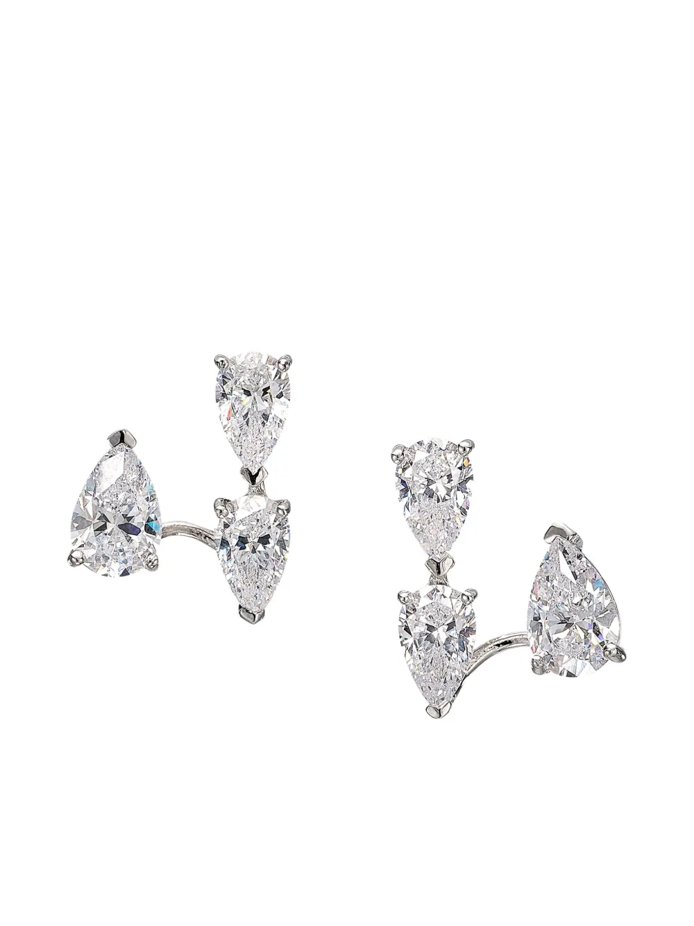 Anabela Chan Floating Nova Diamond Huggie Earrings In White
