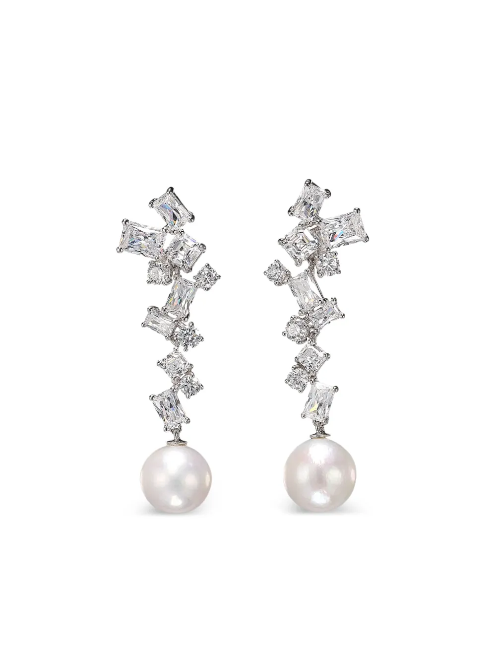 Anabela Chan Pearl Shatter Vine diamond earrings | Image 1