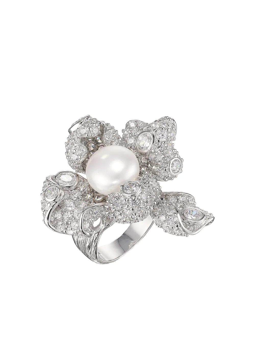 Anabela Chan Mini Blossom Ring In Metallic