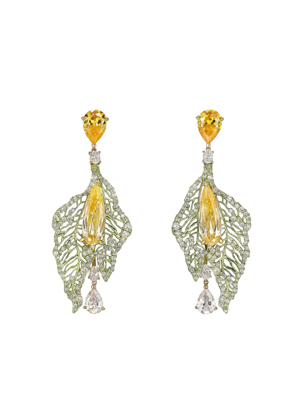 Anabela Chan Atlantis Diamond Drop Earrings In Metallic