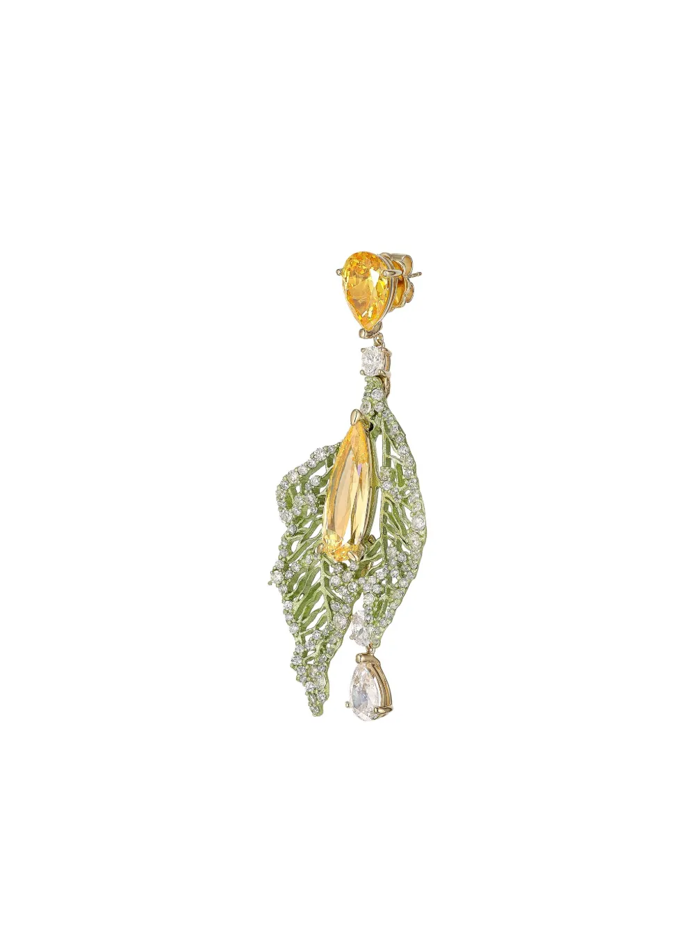 Anabela Chan Atlantis Diamond Drop Earrings In Metallic