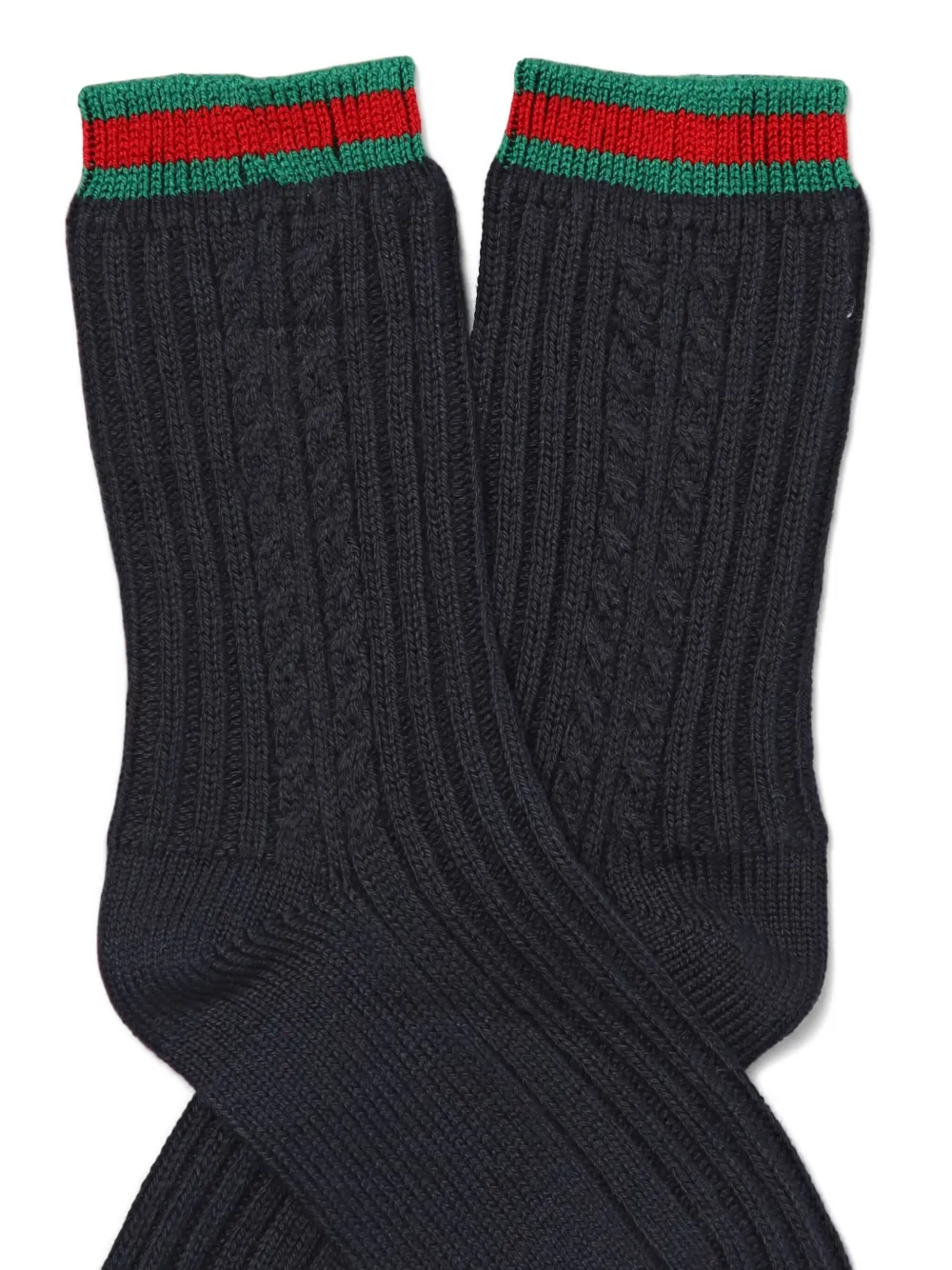 Gucci Kids Web-trim socks - Blauw