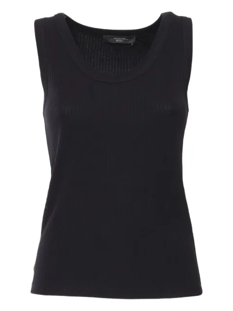 Weekend Max Mara top de algodón tejido de canalé