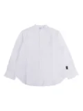 Aspesi Kids mandarin-collar long-sleeves shirt - White