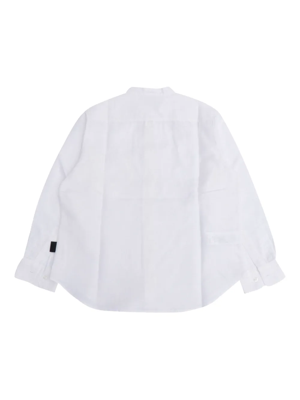 Aspesi Kids Shirt met ronde opstaande kraag en lange mouwen Wit