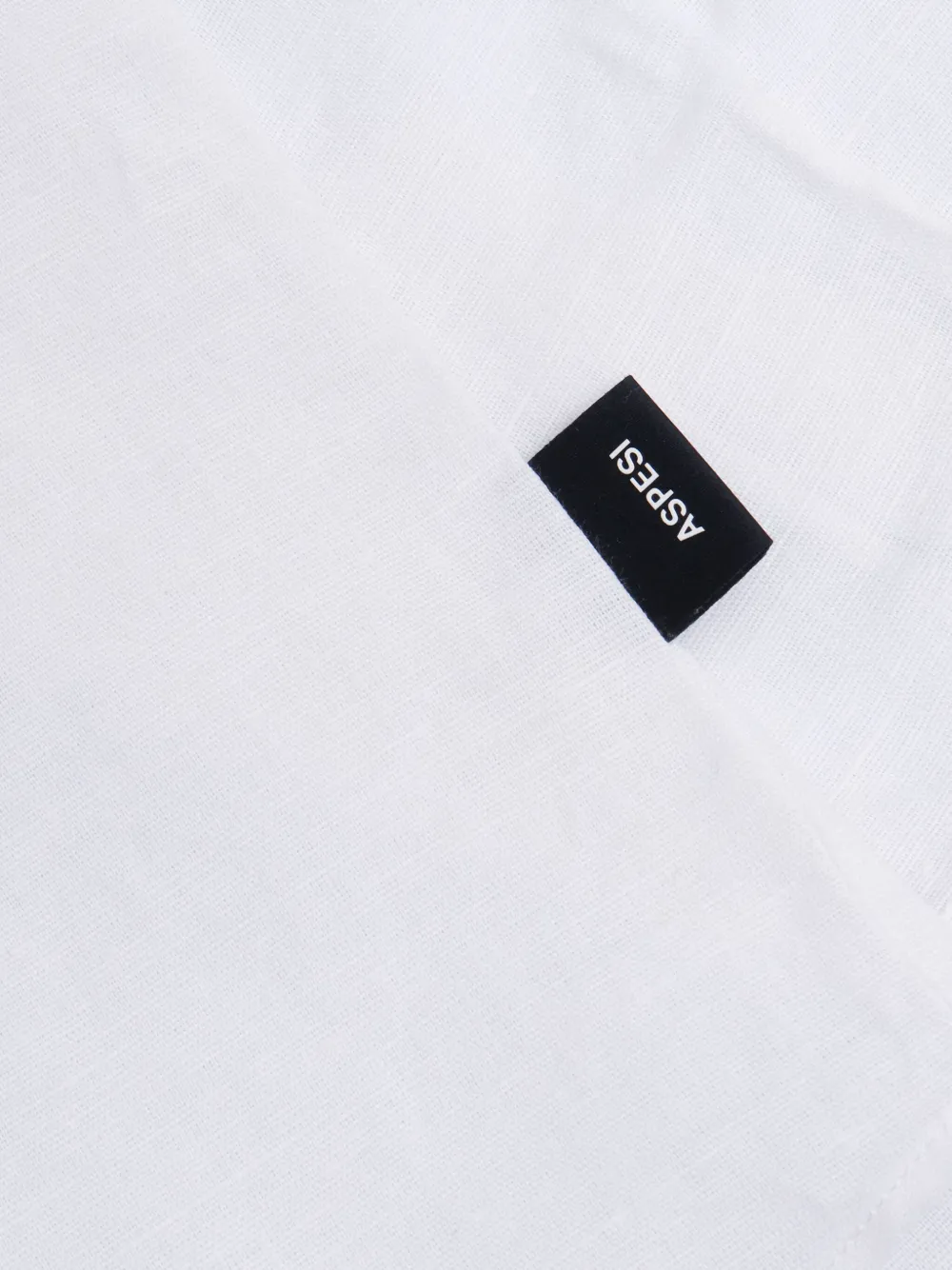 Aspesi Kids Shirt met ronde opstaande kraag en lange mouwen Wit