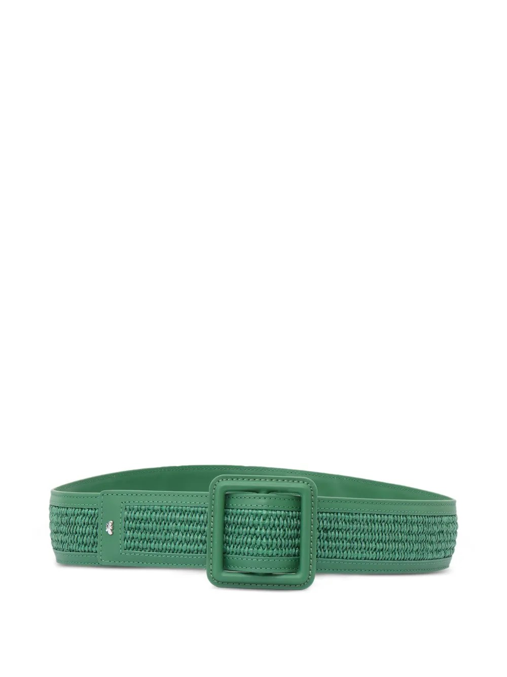 Weekend Max Mara Woven Square-buckle Belt In Green