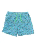 MC2 Saint Barth Kids sailboat-print swim shorts - Blue