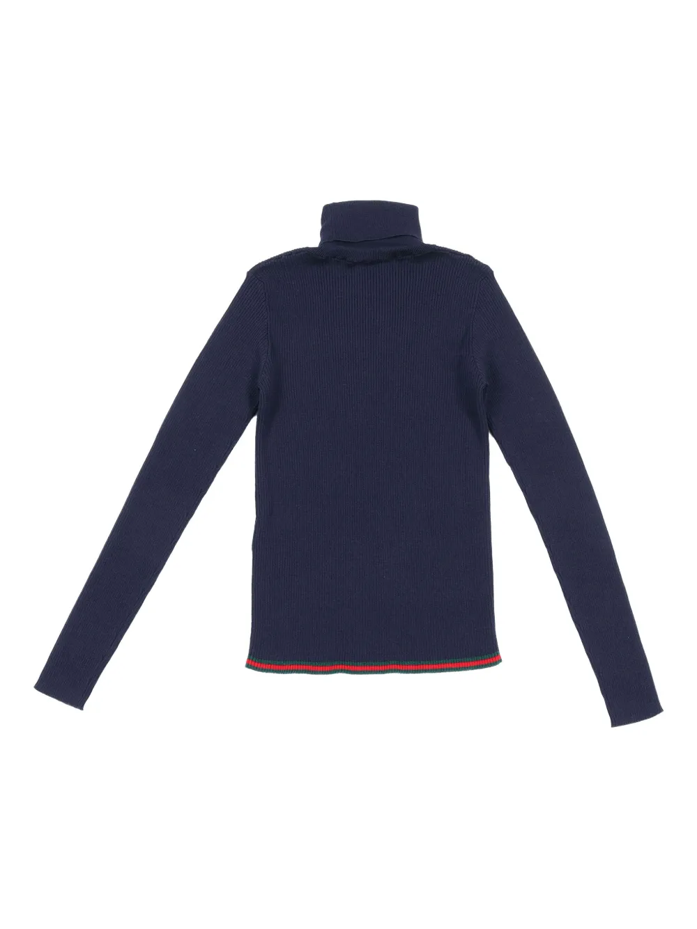 Gucci Kids Geribbelde wollen coltrui Blauw
