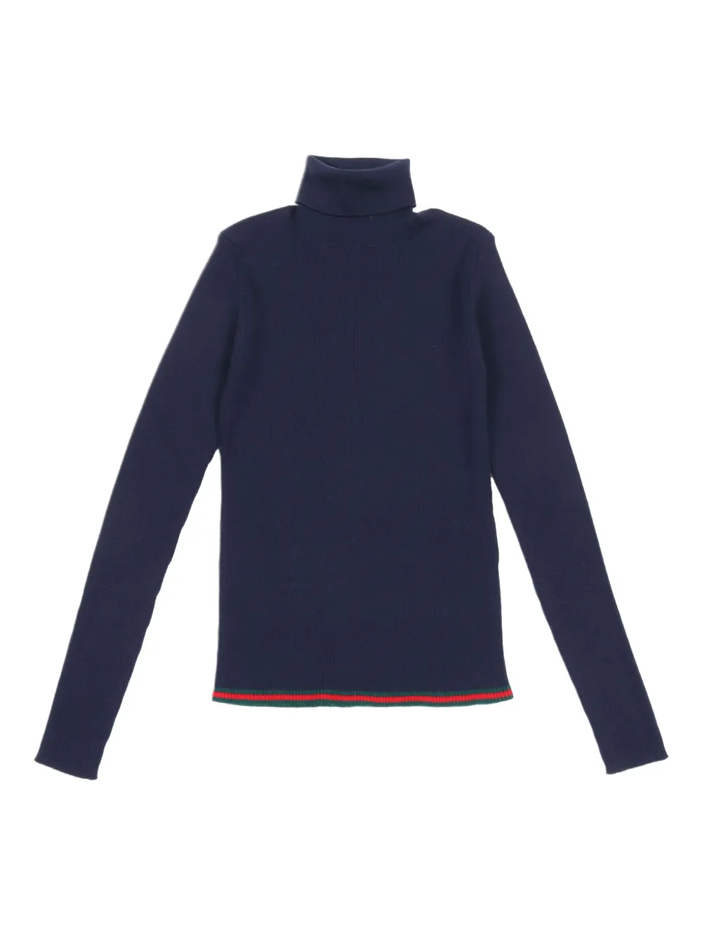 Gucci Kids Geribbelde wollen coltrui Blauw