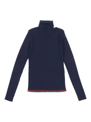 GUCCI チルドレン　タートルネックセーター　150 ファイン ソフト カシミア タートルネックセーター ・ダークブルー