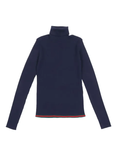 Gucci Kids ribbed turtleneck wool sweater