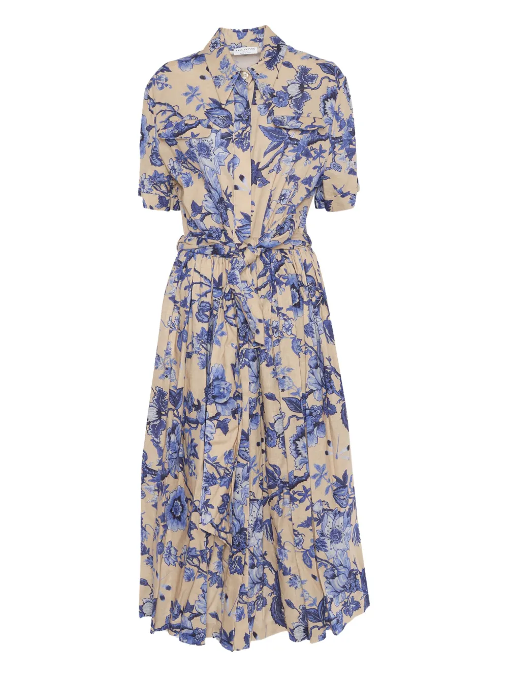floral-print belted dress