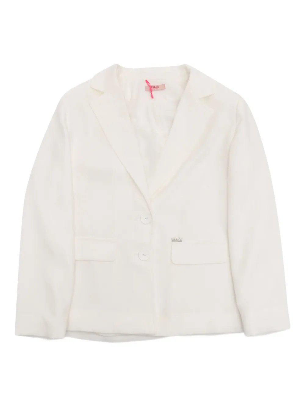 Liu Jo Kids Blazer met gekerfde revers en knopen Wit