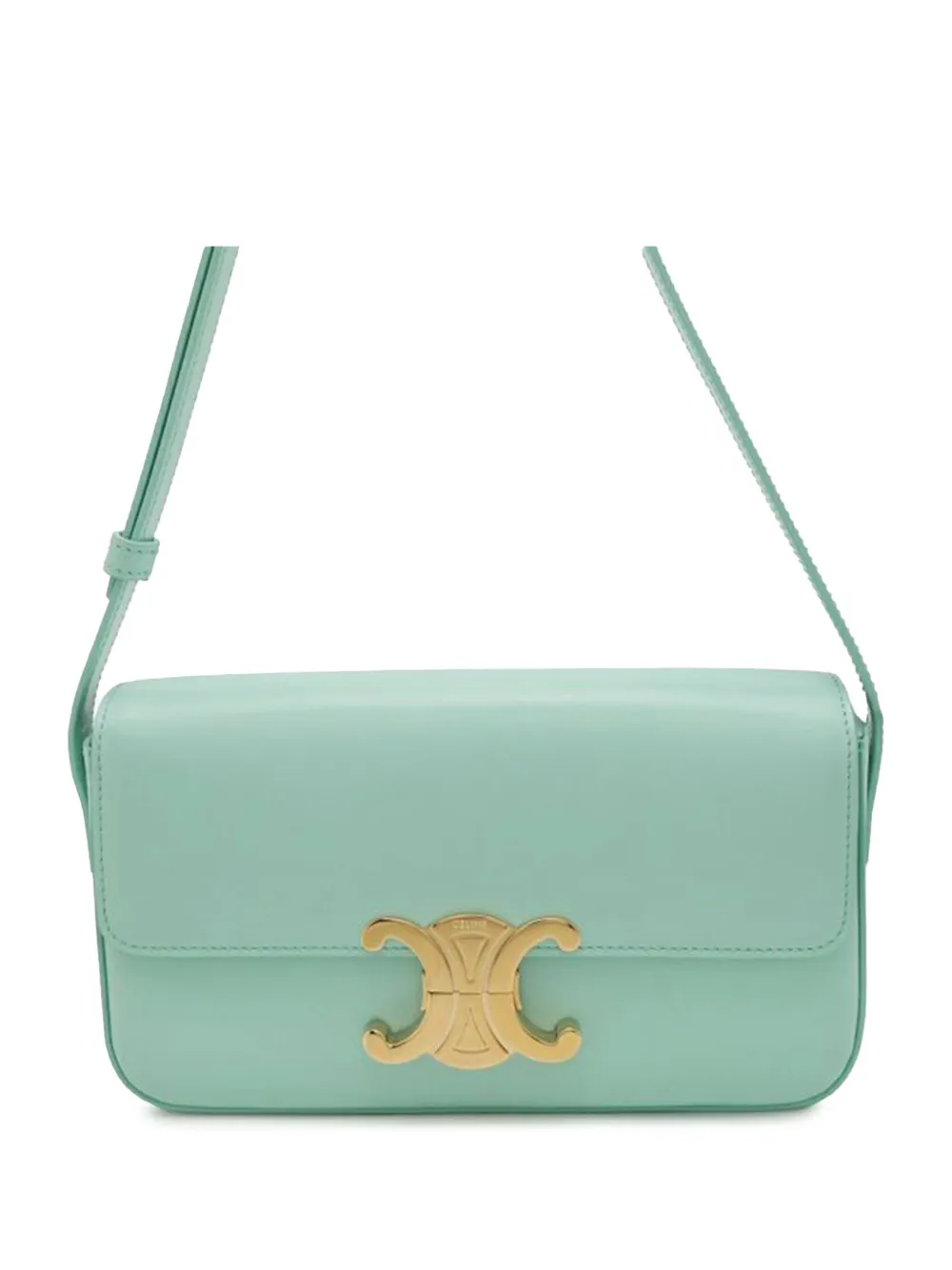 Céline Pre-Owned 2018-2025 Shiny Calfskin Claude shoulder bag - ブルー Céline Pre-Owned 2018-2025 Shiny Calfskin Claude shoulder bag - ブルー
