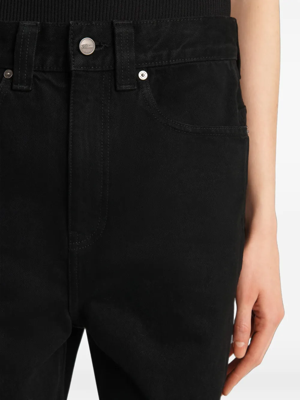 KHAITE Bonnie jeans met vijf zakken Zwart