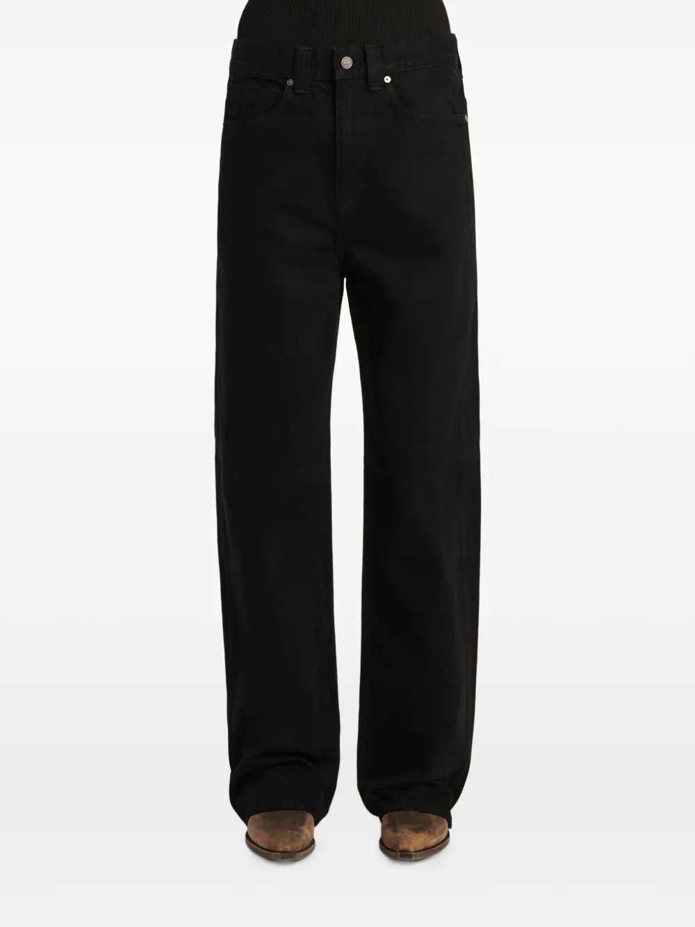 KHAITE Bonnie jeans met vijf zakken Zwart