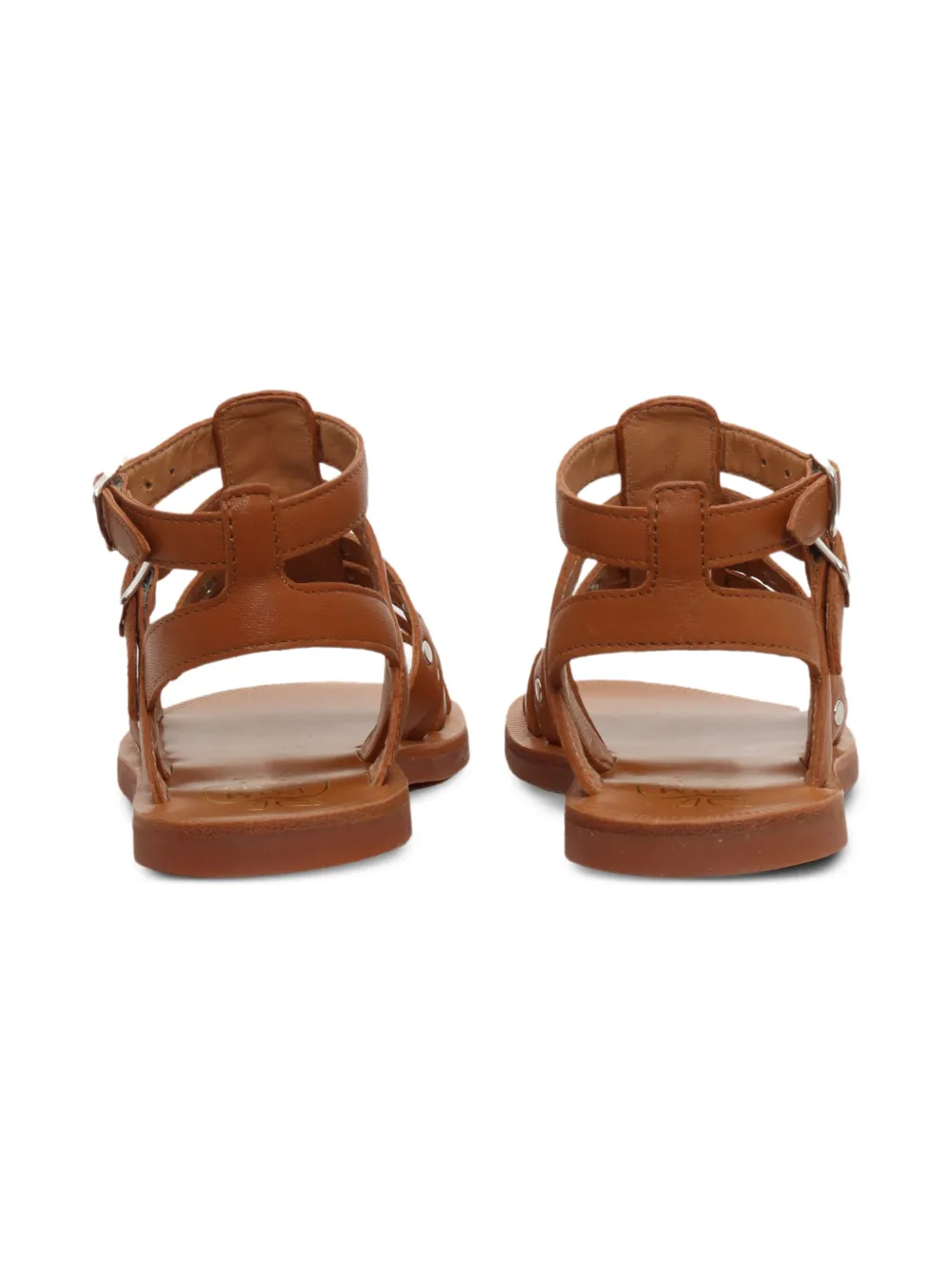 Pom D'api Leren sandalen met studs Bruin