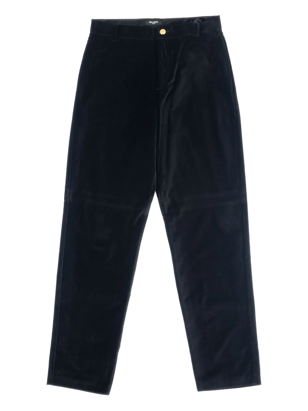 Balmain Kids gold-button velvet trousers - ブラック Balmain Kids gold-button velvet trousers - ブラック