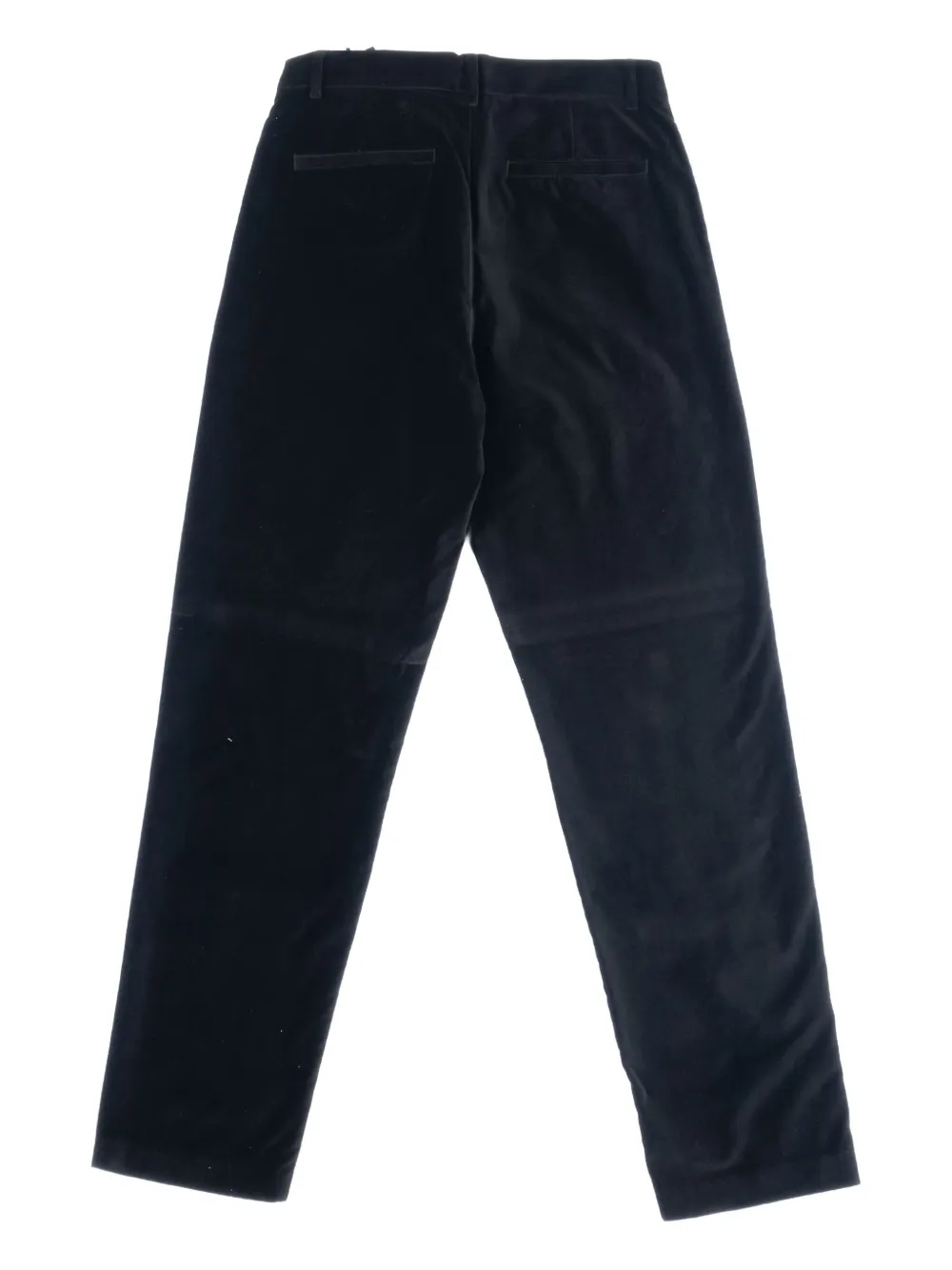 Balmain Gold-button Velvet Trousers In Black