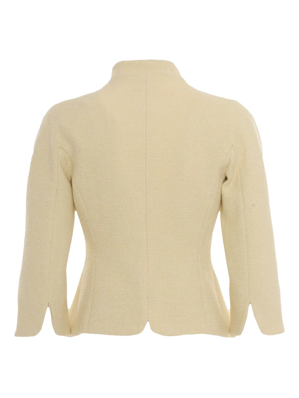 Elisabetta Franchi Jack met dubbele rij knopen Beige