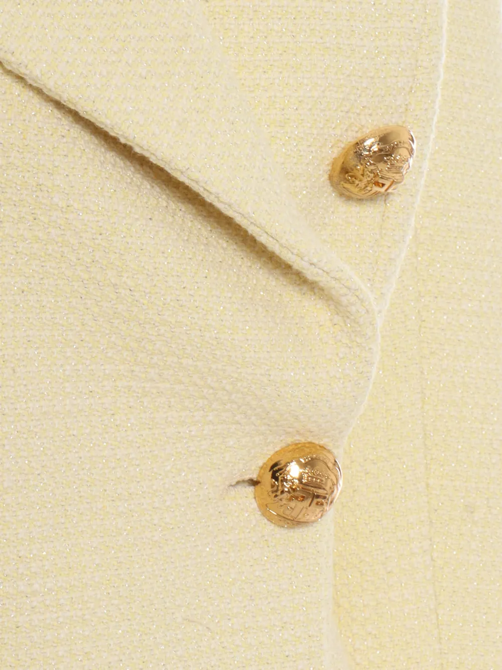 Elisabetta Franchi Jack met dubbele rij knopen Beige