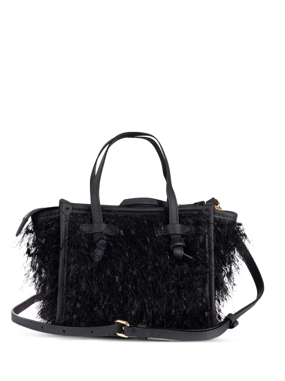 Miss Marcela fringed knot-detail mini bag