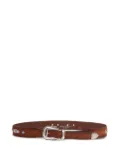 ALBERTO LUTI suede leather stone-embellished belt - Brown