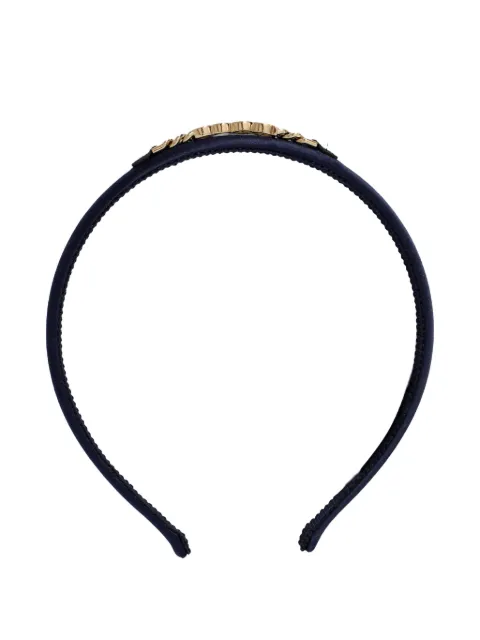 Gucci Kids logo-plaque satin headband