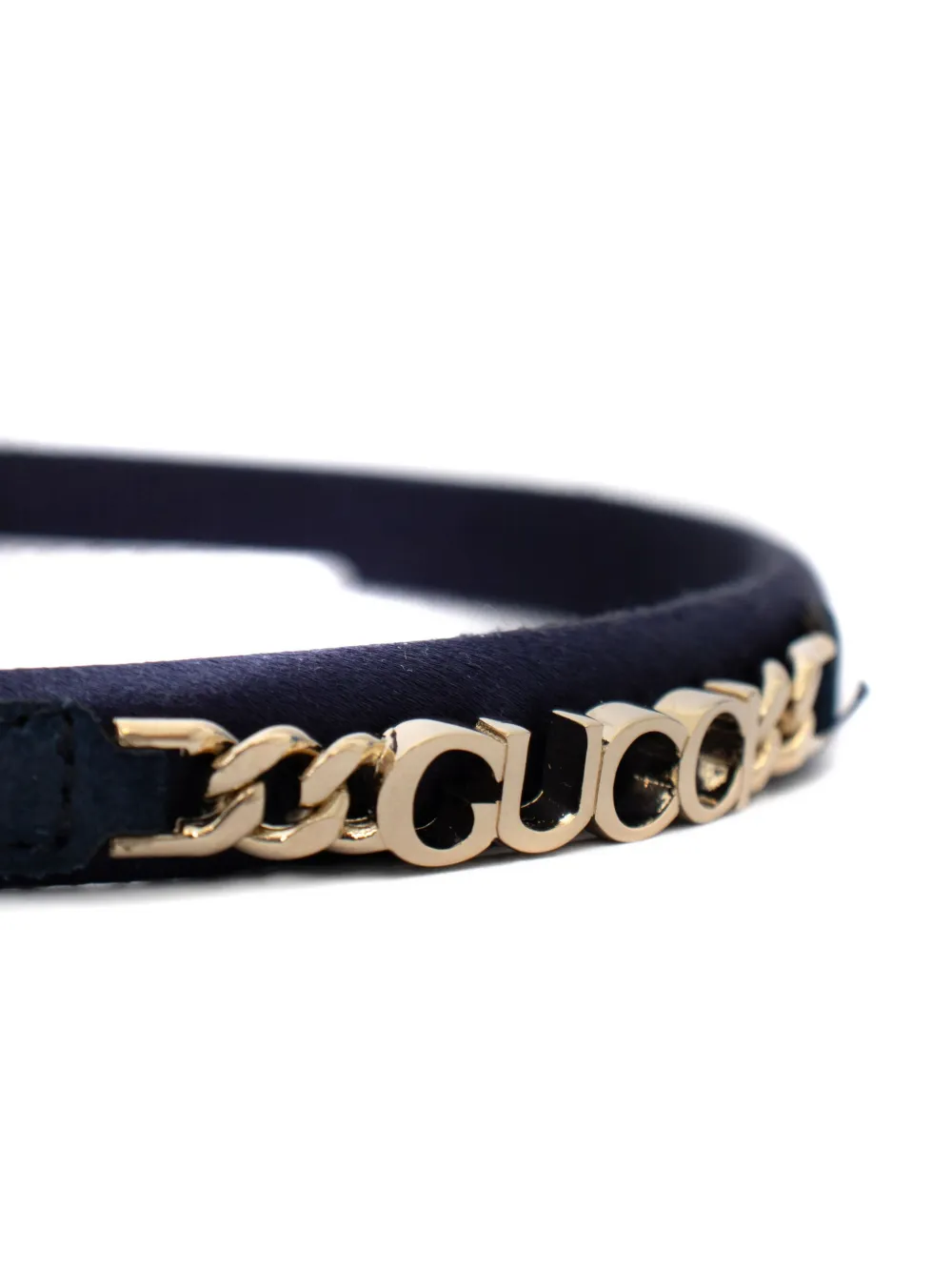 Gucci Kids logo-plaque satin headband Zwart