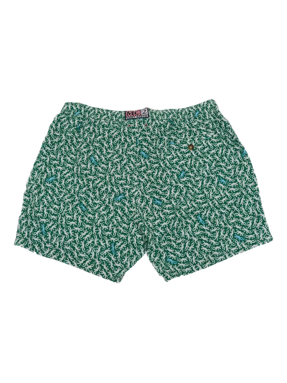 Mc2 Saint Barth Comfort Lightning Gecko-print Swim Shorts In Multi