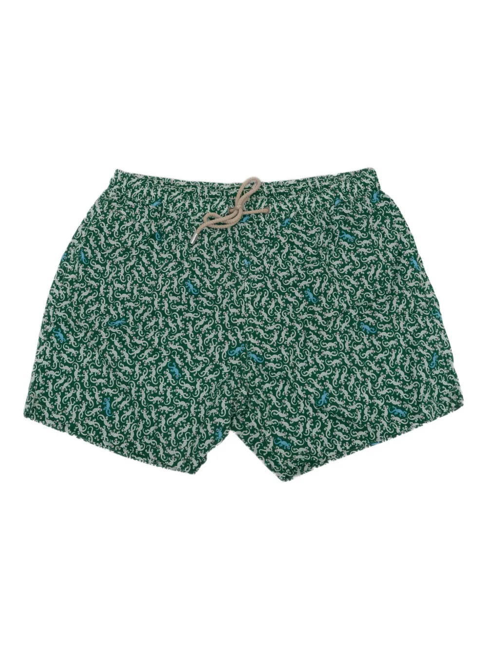 Mc2 Saint Barth Comfort Lightning Gecko-print Swim Shorts In Multi