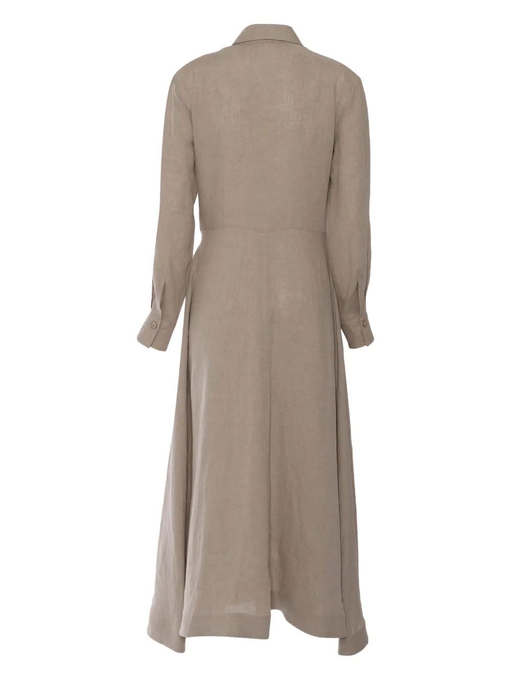 Antonelli Linnen jurk met knopen - Beige