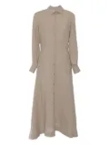 Antonelli linen button-down dress - Neutrals