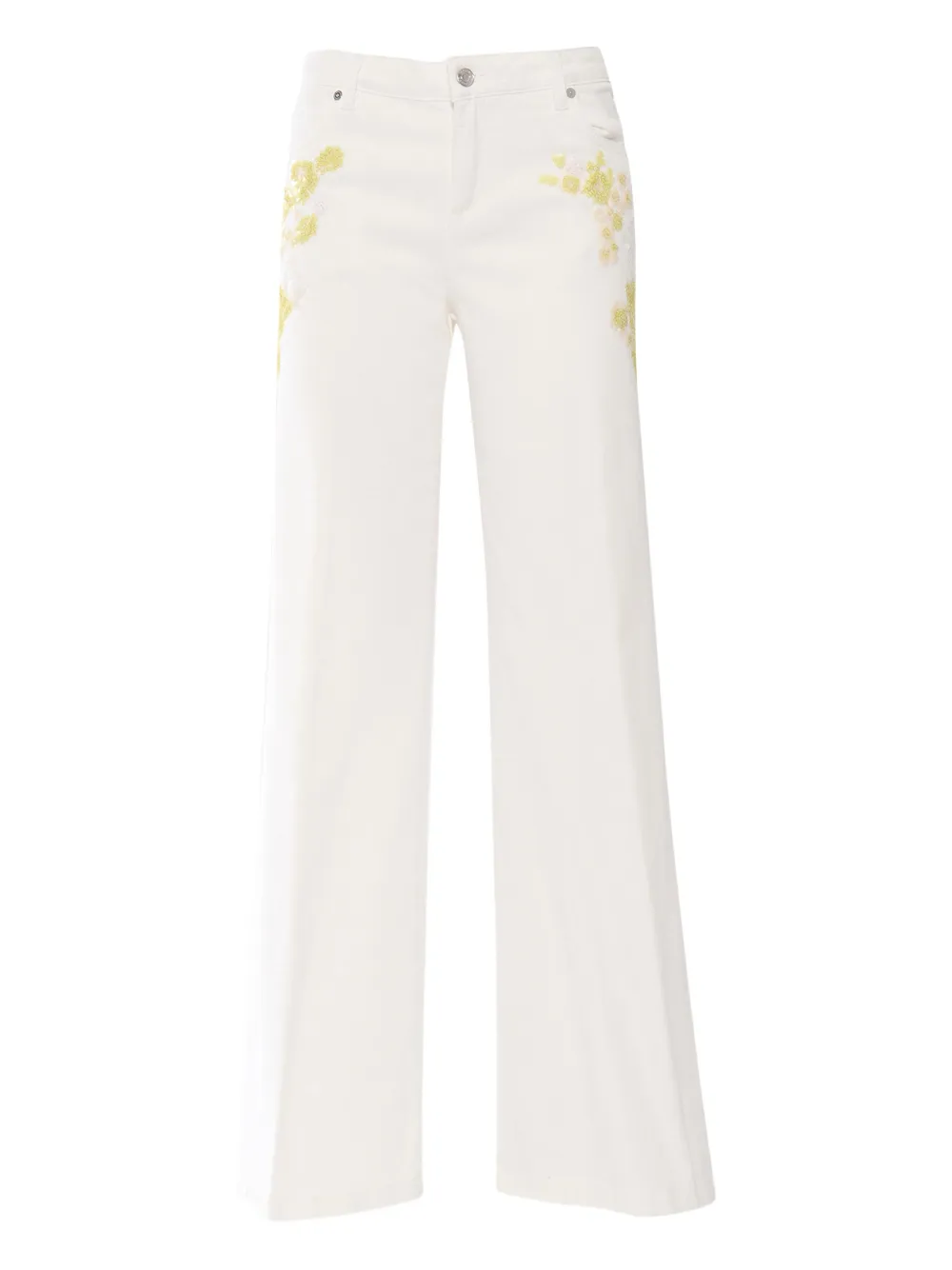Ermanno Scervino Broek verfraaid met pailletten Wit